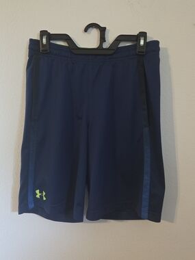 Under Armour Men's Heatgear Loose Fit Athletic Shorts Sports navy blue Sz Medium